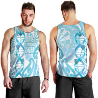 Personalised New Zealand Darts Men Tank Top Aotearoa Maori Its In My DNA White LT14 - Polynesian Pride