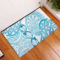 New Zealand Darts Rubber Doormat Aotearoa Maori Its In My DNA White LT14 - Polynesian Pride