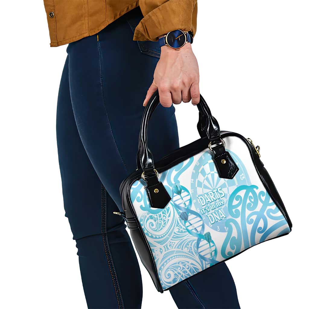 New Zealand Darts Shoulder Handbag Aotearoa Maori Its In My DNA White - Polynesian Pride