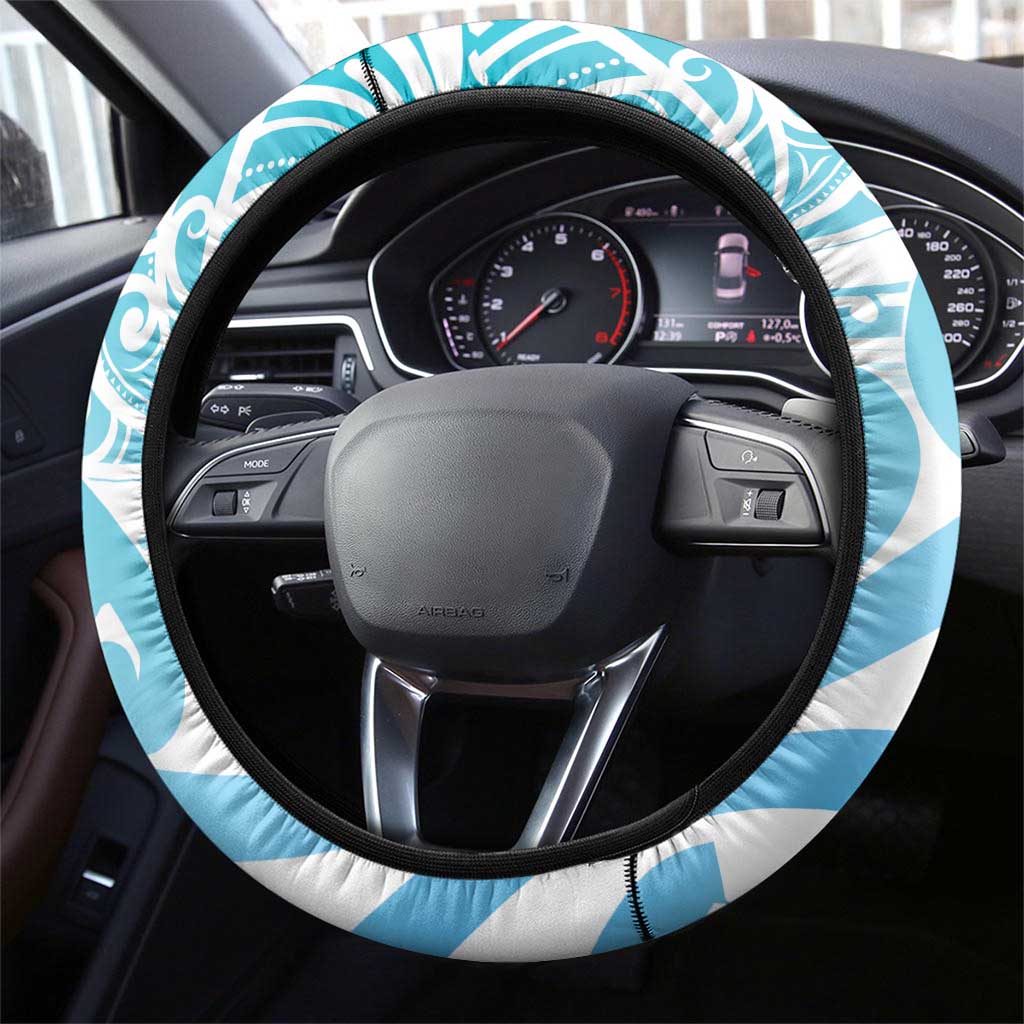 New Zealand Darts Steering Wheel Cover Aotearoa Maori Its In My DNA White LT14 - Polynesian Pride