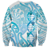 Personalised New Zealand Darts Sweatshirt Aotearoa Maori Its In My DNA White LT14 - Polynesian Pride