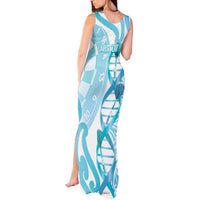 Personalised New Zealand Darts Tank Maxi Dress Aotearoa Maori Its In My DNA White - Polynesian Pride
