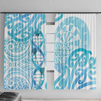 New Zealand Darts Window Curtain Aotearoa Maori Its In My DNA White - Polynesian Pride