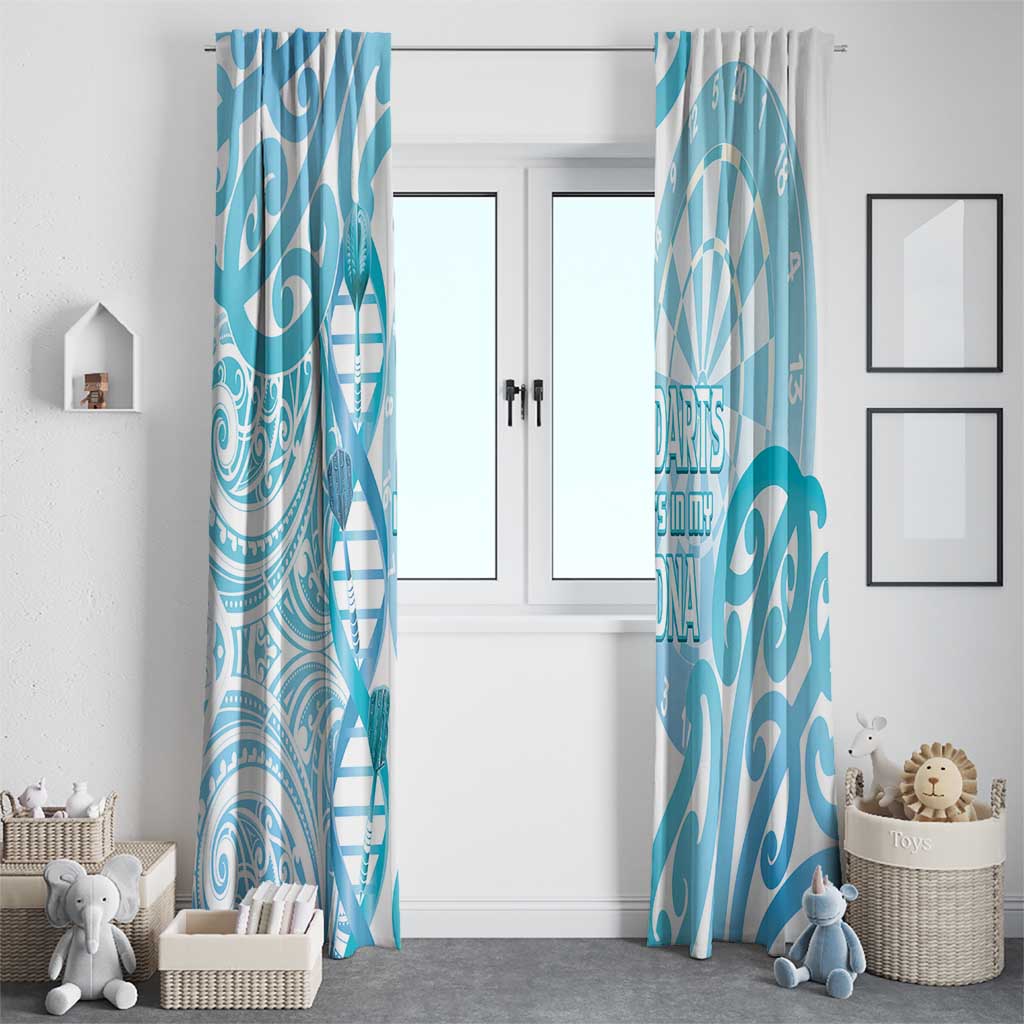 New Zealand Darts Window Curtain Aotearoa Maori Its In My DNA White - Polynesian Pride