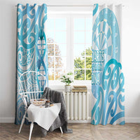 New Zealand Darts Window Curtain Aotearoa Maori Its In My DNA White - Polynesian Pride