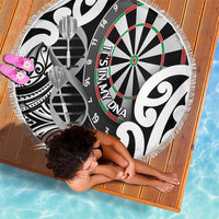 New Zealand Darts Beach Blanket Aotearoa Maori Its In My DNA Black LT14 - Polynesian Pride