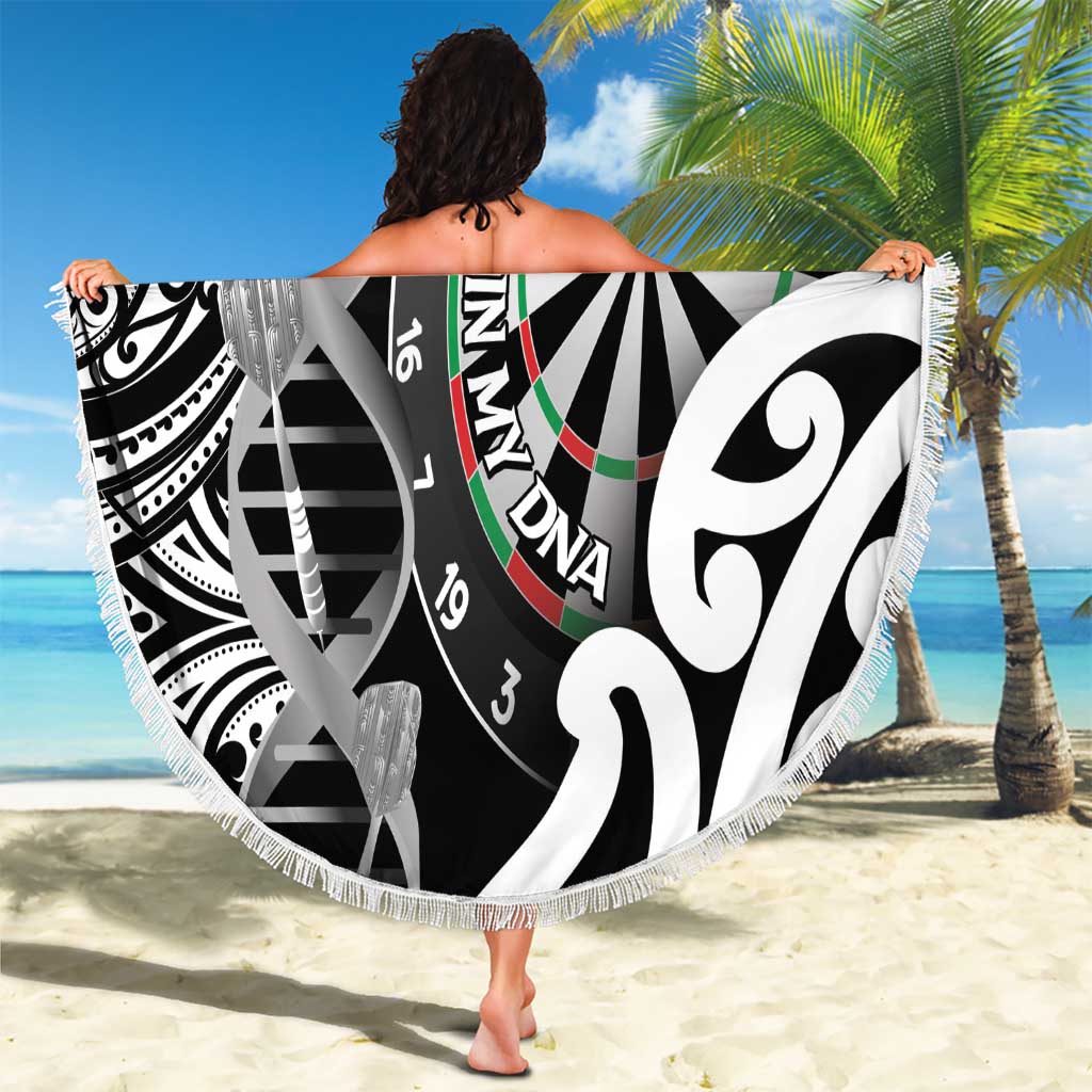 New Zealand Darts Beach Blanket Aotearoa Maori Its In My DNA Black LT14 - Polynesian Pride