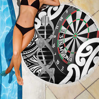 New Zealand Darts Beach Blanket Aotearoa Maori Its In My DNA Black LT14 - Polynesian Pride