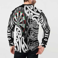 Personalised New Zealand Darts Button Sweatshirt Aotearoa Maori Its In My DNA Black LT14 - Polynesian Pride
