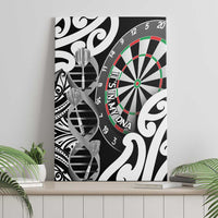 New Zealand Darts Canvas Wall Art Aotearoa Maori Its In My DNA Black LT14 - Polynesian Pride