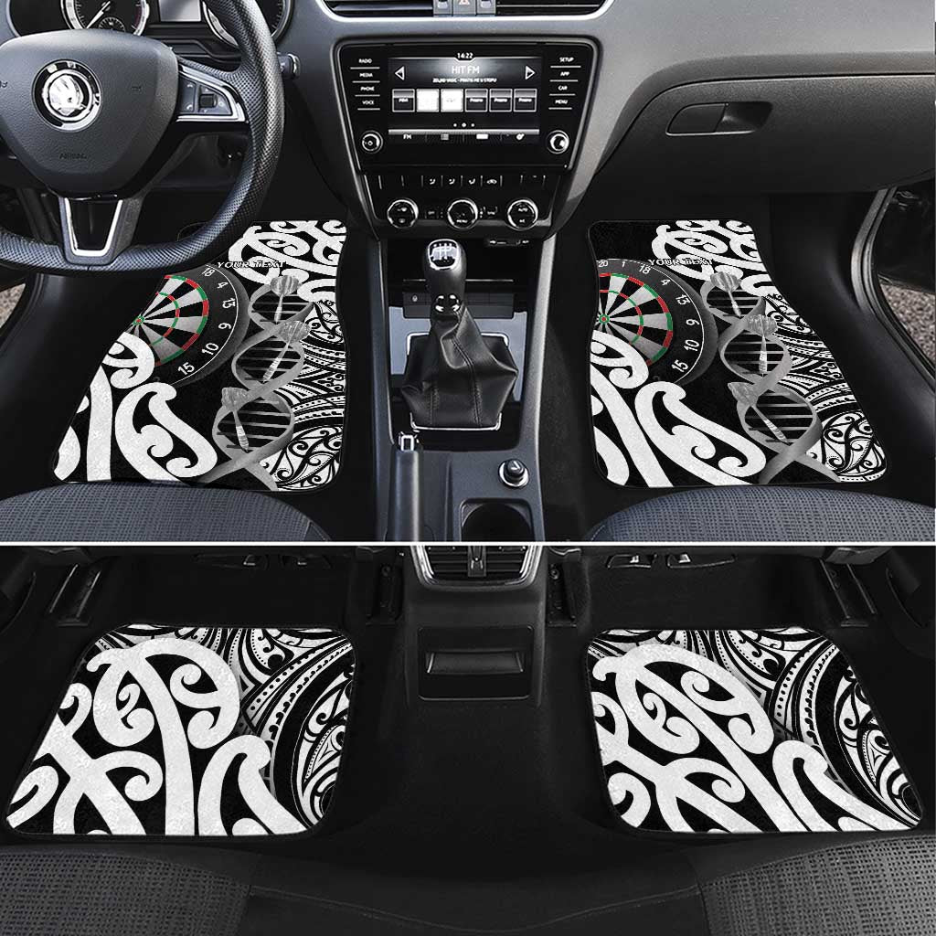 New Zealand Darts Car Mats Aotearoa Maori Its In My DNA Black LT14 Set 4pcs Black - Polynesian Pride