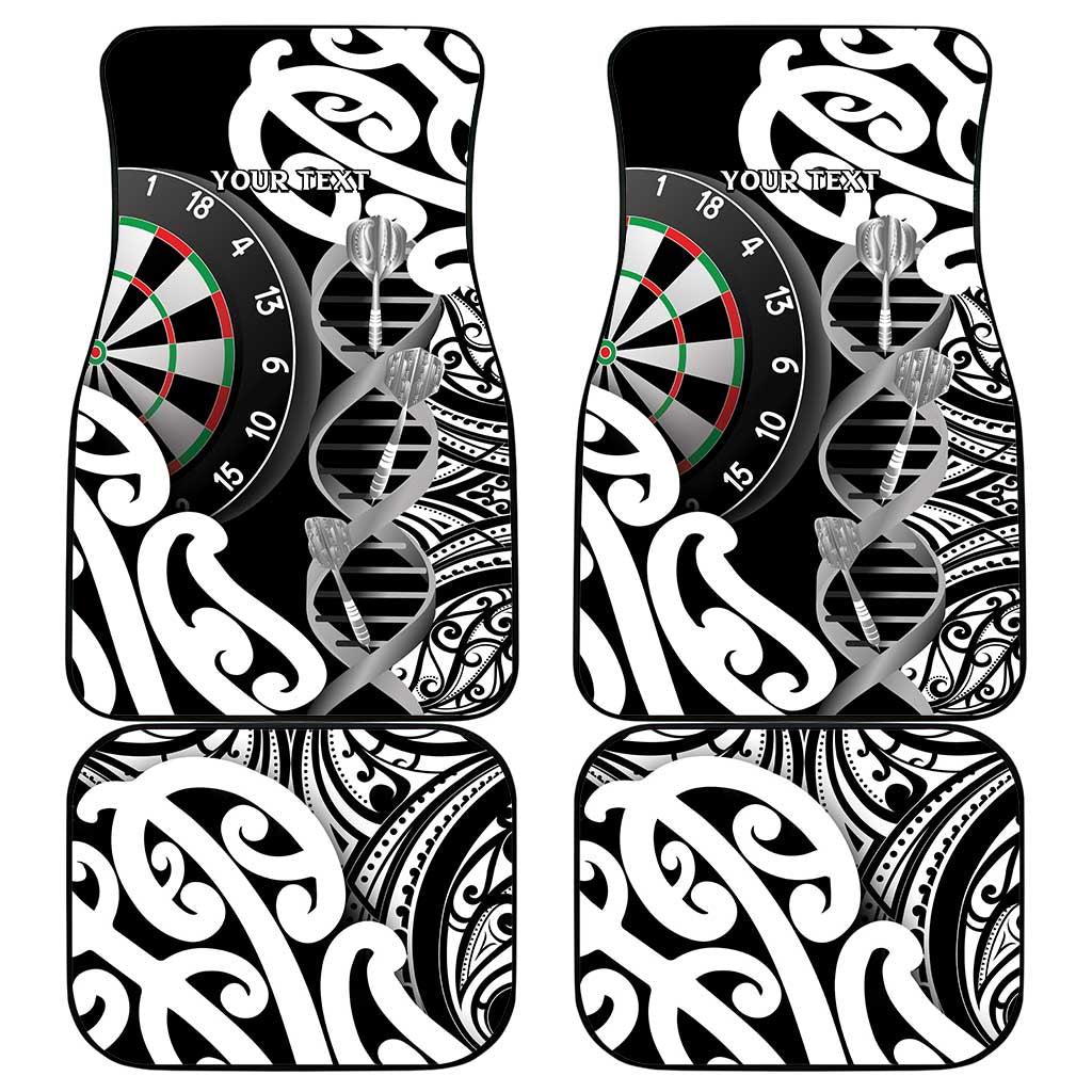 New Zealand Darts Car Mats Aotearoa Maori Its In My DNA Black LT14 - Polynesian Pride