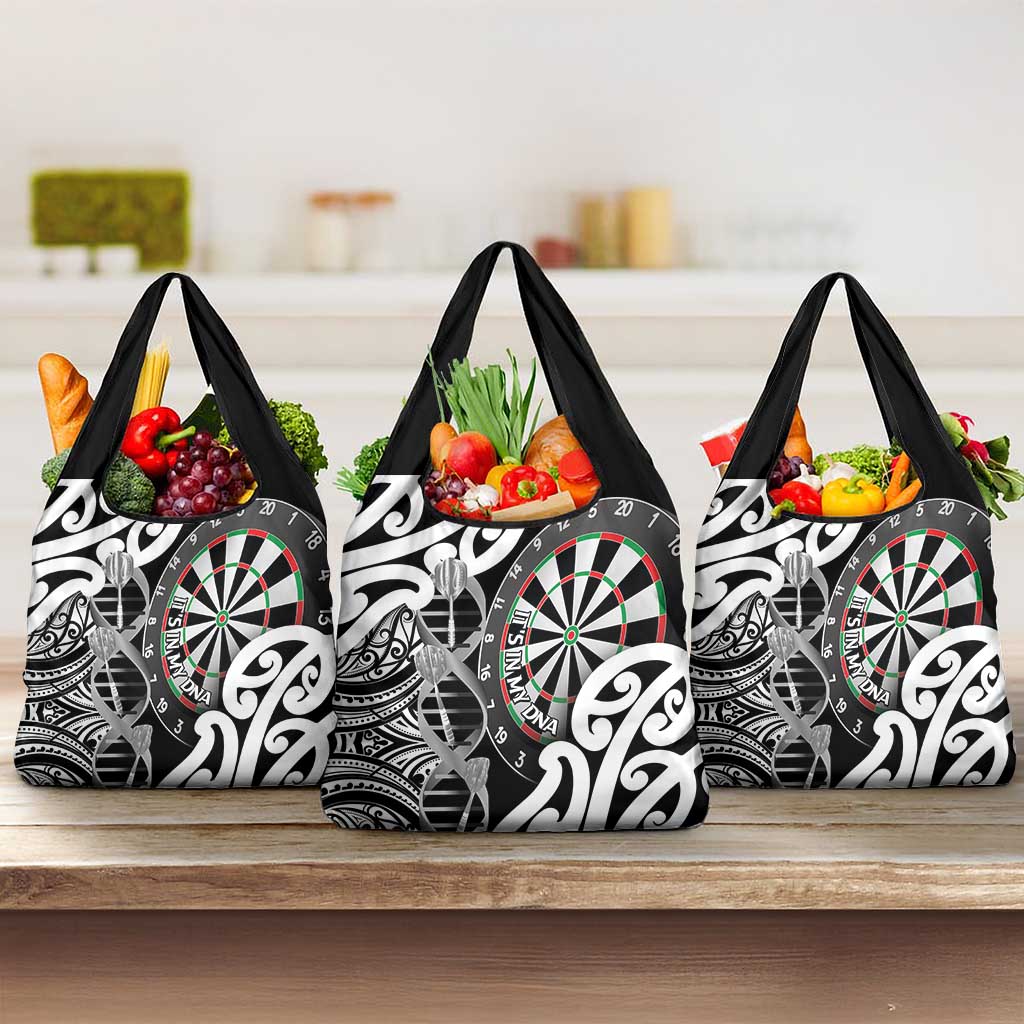 New Zealand Darts Grocery Bag Aotearoa Maori Its In My DNA Black LT14 3-pack One Size Black - Polynesian Pride