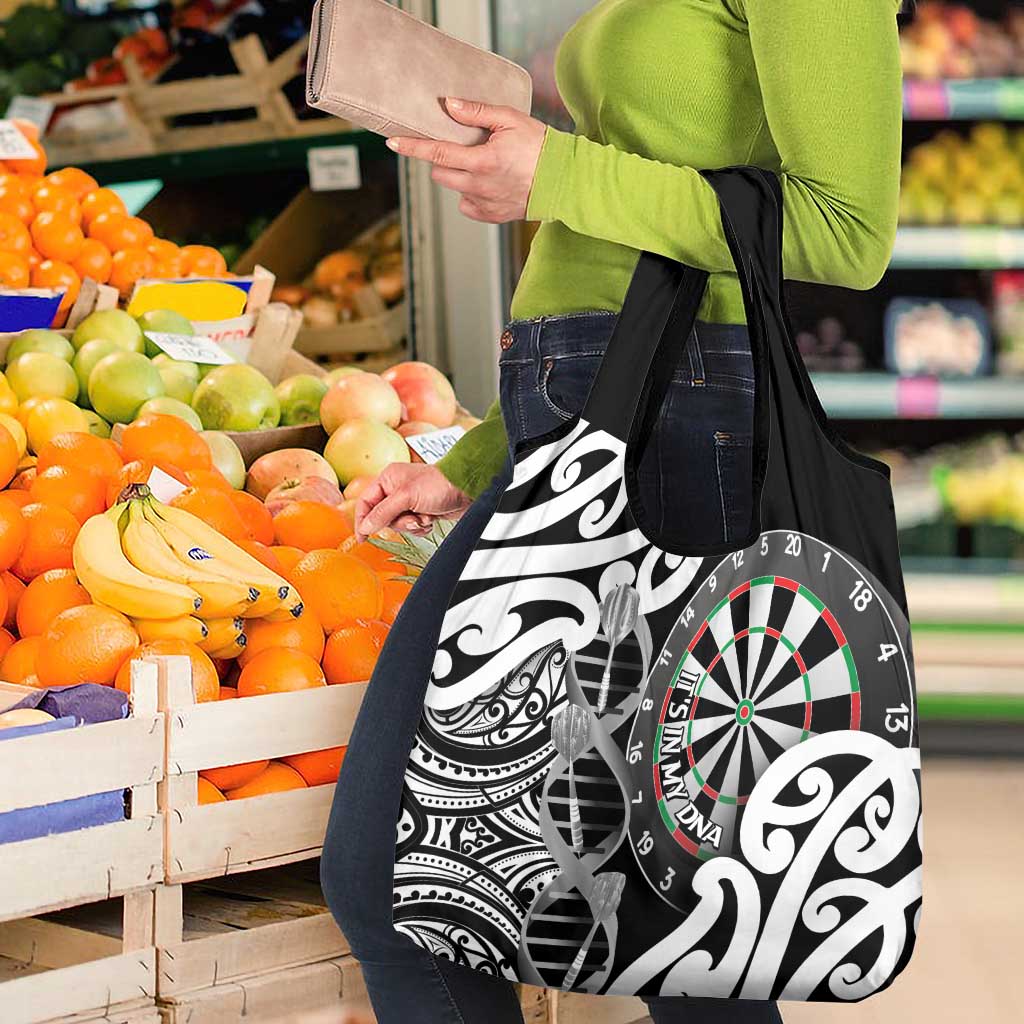 New Zealand Darts Grocery Bag Aotearoa Maori Its In My DNA Black LT14 - Polynesian Pride