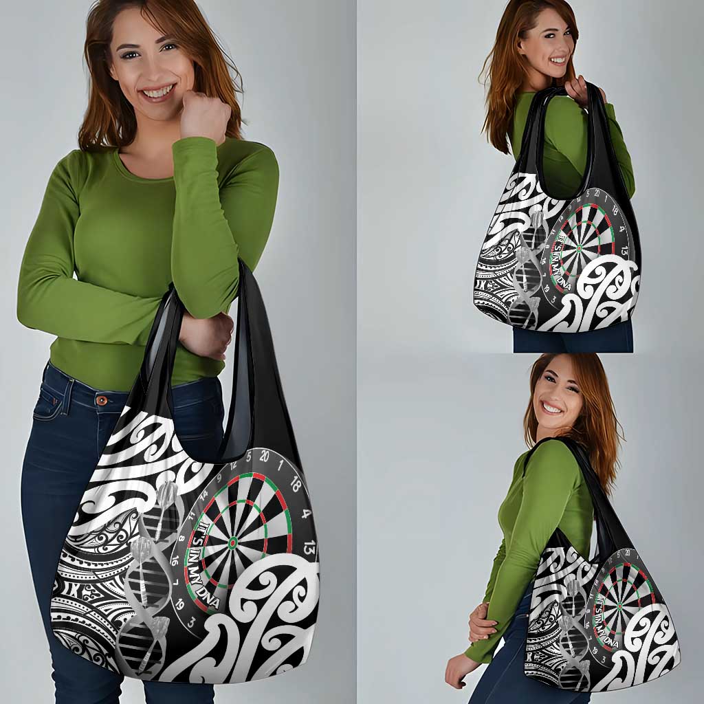 New Zealand Darts Grocery Bag Aotearoa Maori Its In My DNA Black LT14 - Polynesian Pride