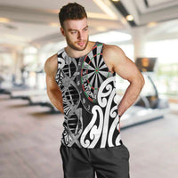 Personalised New Zealand Darts Men Tank Top Aotearoa Maori Its In My DNA Black LT14 Black - Polynesian Pride