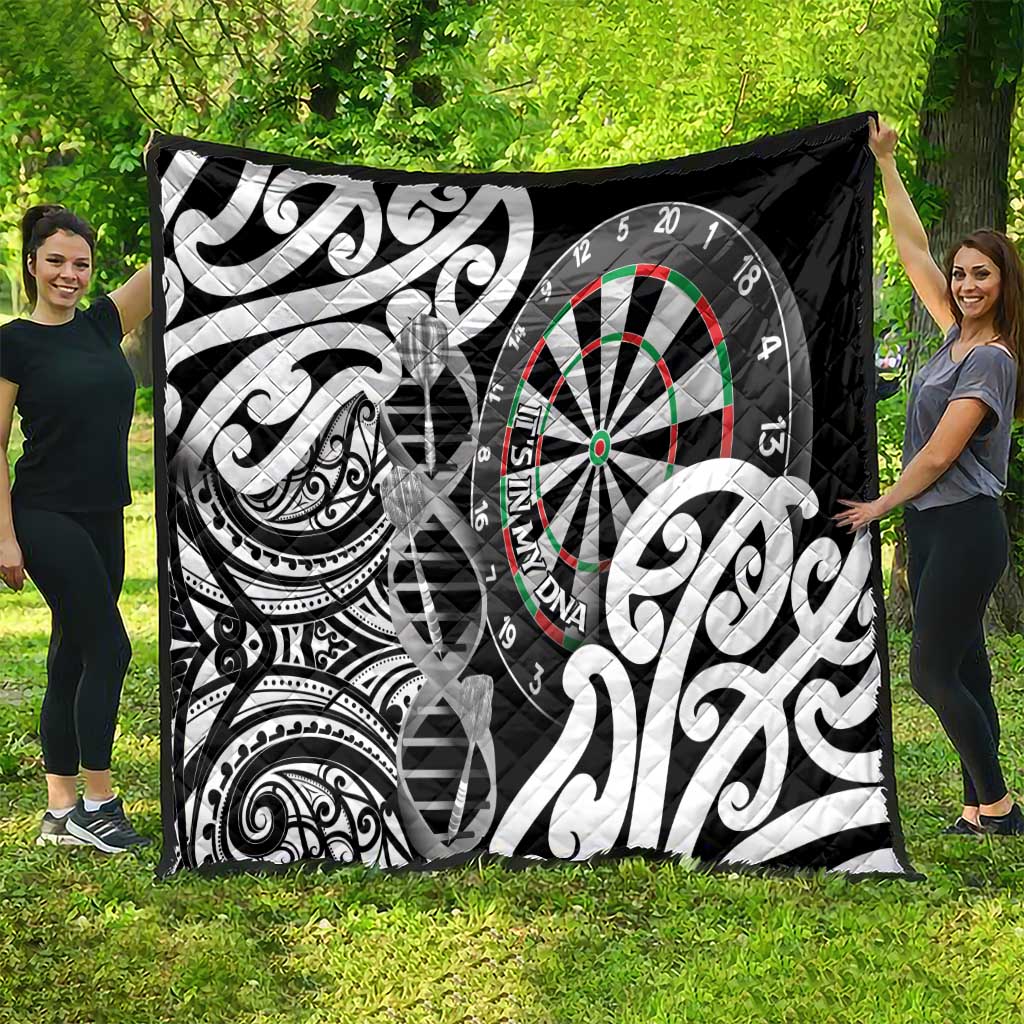 New Zealand Darts Quilt Aotearoa Maori Its In My DNA Black - Polynesian Pride