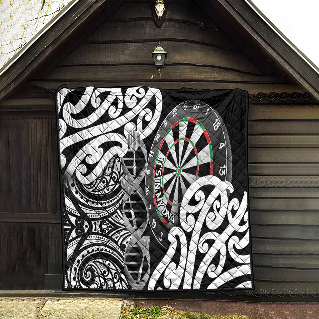 New Zealand Darts Quilt Aotearoa Maori Its In My DNA Black - Polynesian Pride