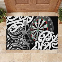 New Zealand Darts Rubber Doormat Aotearoa Maori Its In My DNA Black LT14 Black - Polynesian Pride