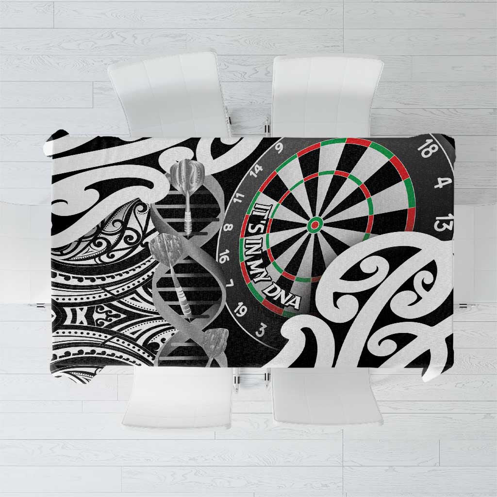 New Zealand Darts Tablecloth Aotearoa Maori Its In My DNA Black LT14 Black - Polynesian Pride