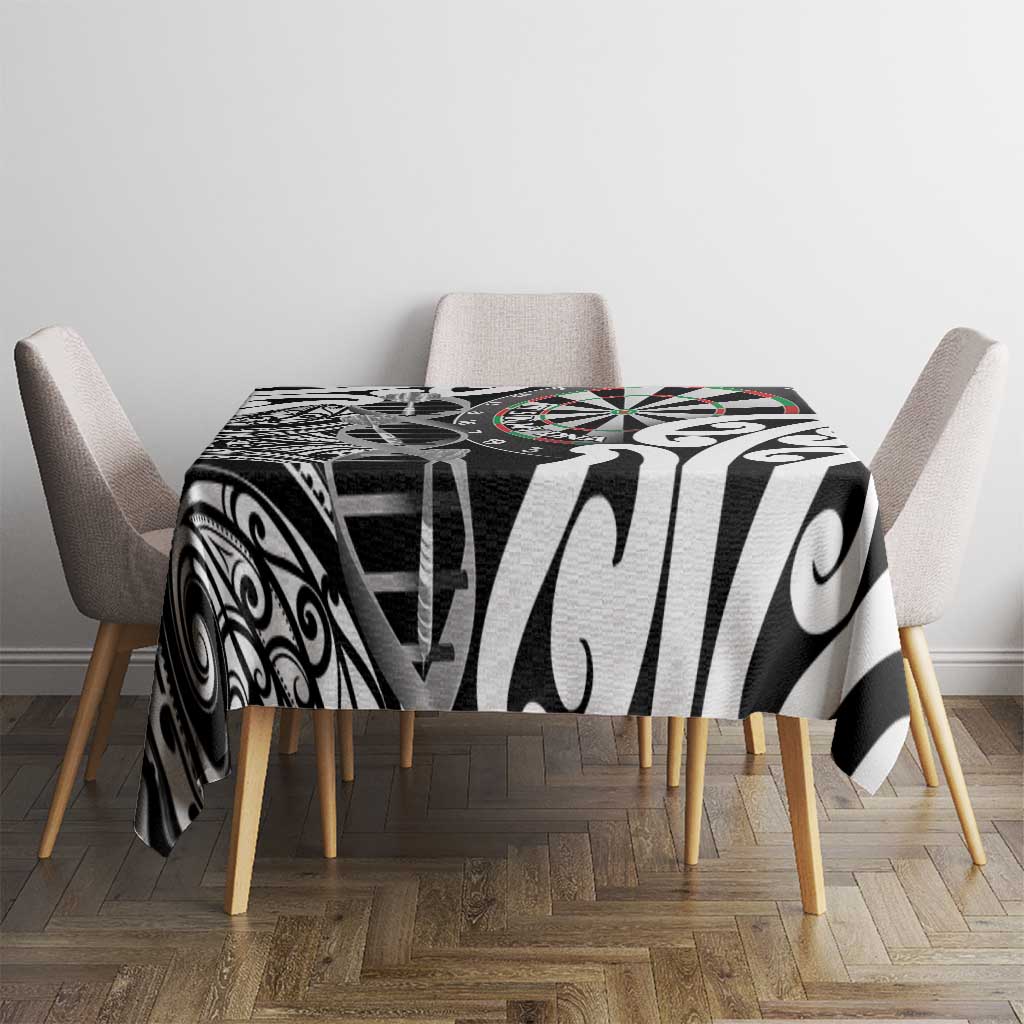 New Zealand Darts Tablecloth Aotearoa Maori Its In My DNA Black LT14 - Polynesian Pride