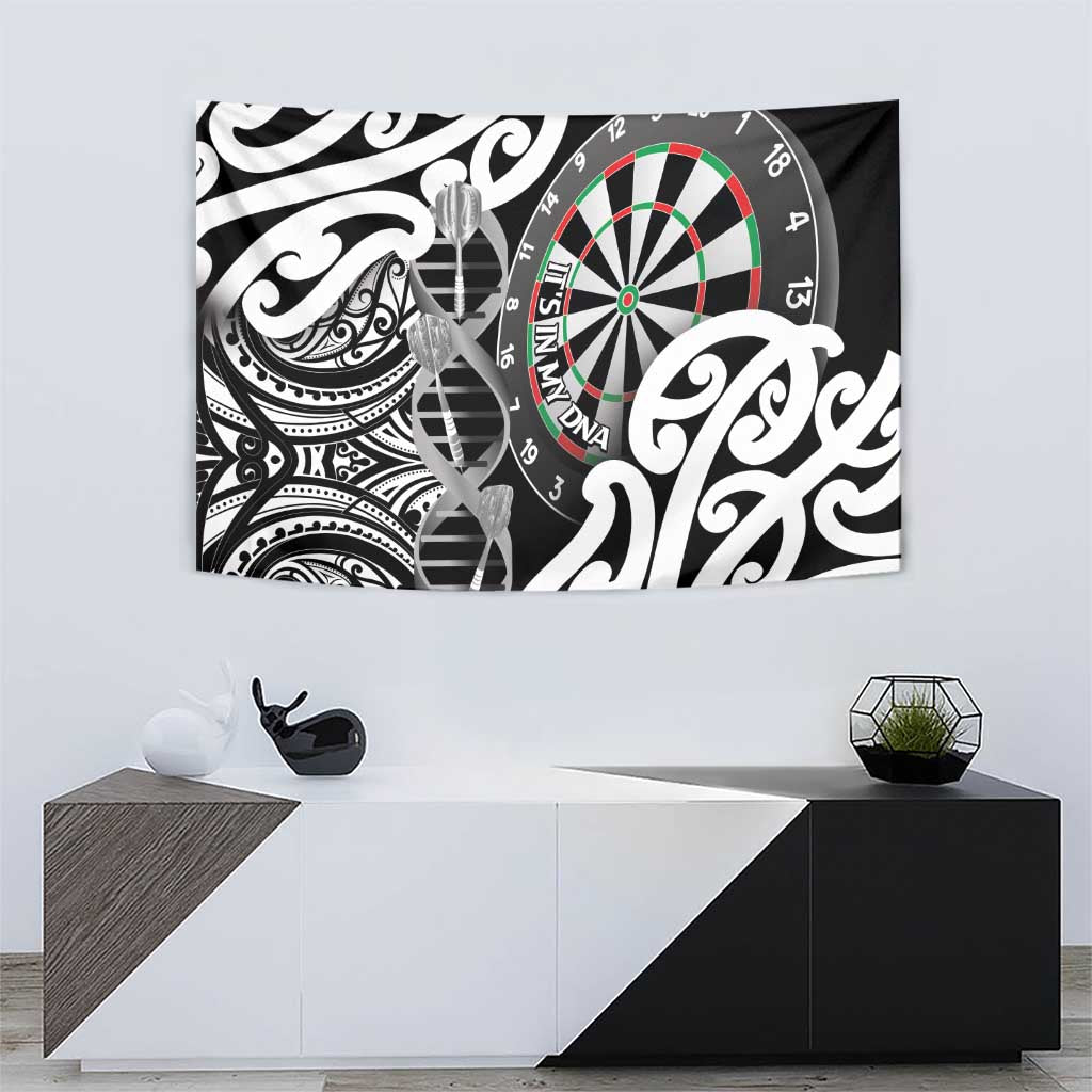 New Zealand Darts Tapestry Aotearoa Maori Its In My DNA Black - Polynesian Pride