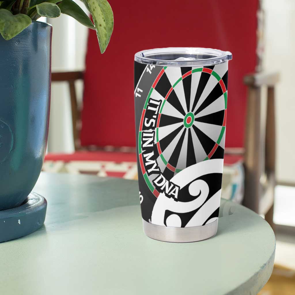New Zealand Darts Tumbler Cup Aotearoa Maori Its In My DNA Black - Polynesian Pride
