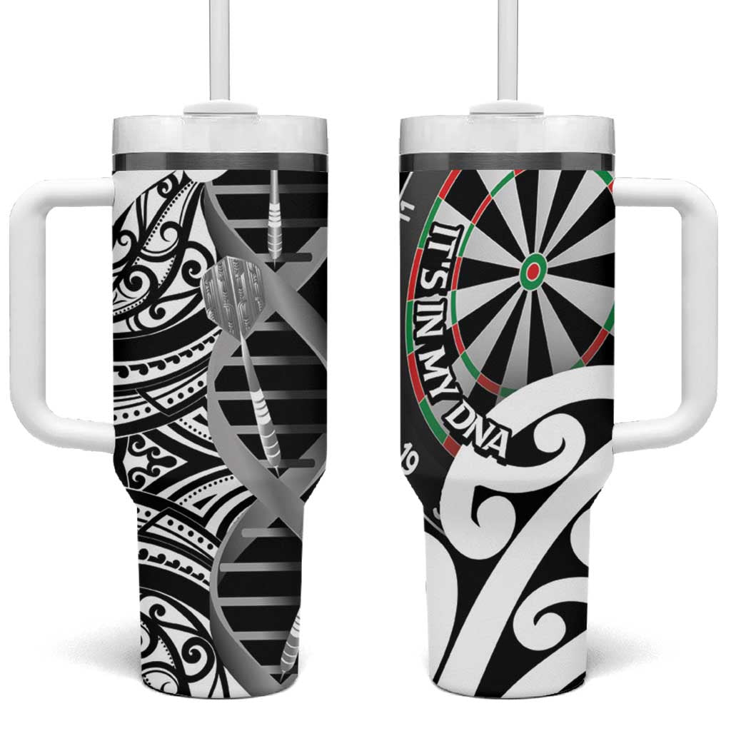 New Zealand Darts Tumbler With Handle Aotearoa Maori Its In My DNA Black - Polynesian Pride