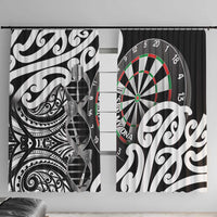 New Zealand Darts Window Curtain Aotearoa Maori Its In My DNA Black - Polynesian Pride