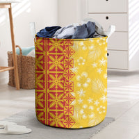 Kahili Quilt Hawaii Laundry Basket Tropical Flower Seamless Half Style