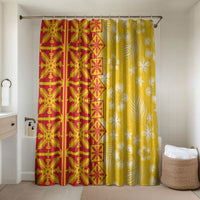 Kahili Quilt Hawaii Bathroom Set Tropical Flower Seamless Half Style