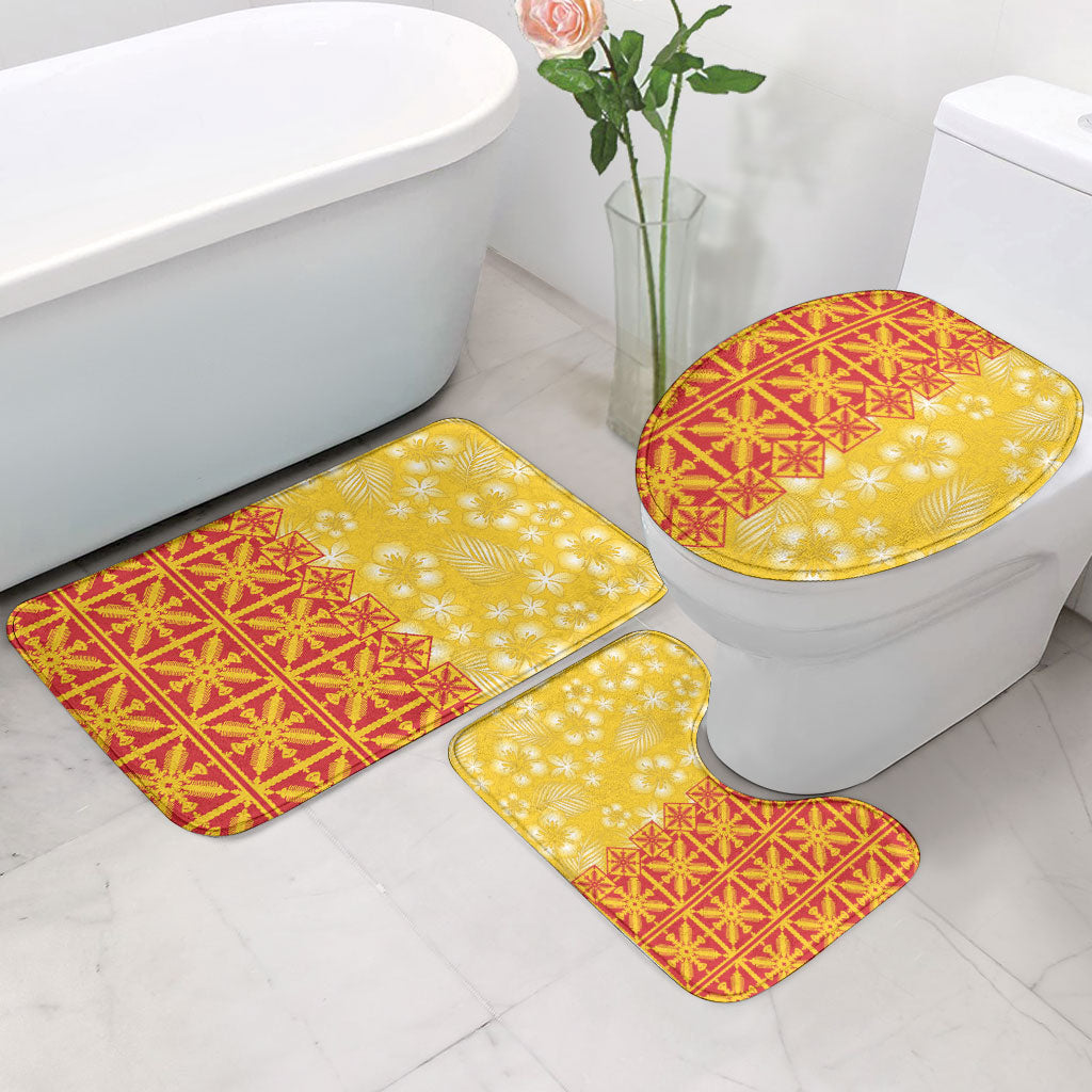 Kahili Quilt Hawaii Bathroom Set Tropical Flower Seamless Half Style
