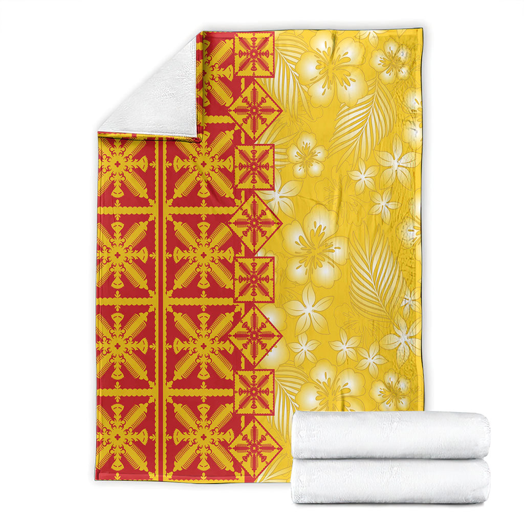 Kahili Quilt Hawaii Blanket Tropical Flower Seamless Half Style