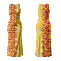 Kahili Quilt Hawaii Couples Matching Tank Maxi Dress and Hawaiian Shirt Tropical Flower Seamless Half Style LT14 - Polynesian Pride