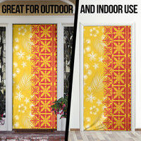 Kahili Quilt Hawaii Door Cover Tropical Flower Seamless Half Style