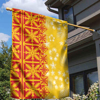 Kahili Quilt Hawaii Garden Flag Tropical Flower Seamless Half Style