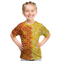 Kahili Quilt Hawaii Kid T Shirt Tropical Flower Seamless Half Style