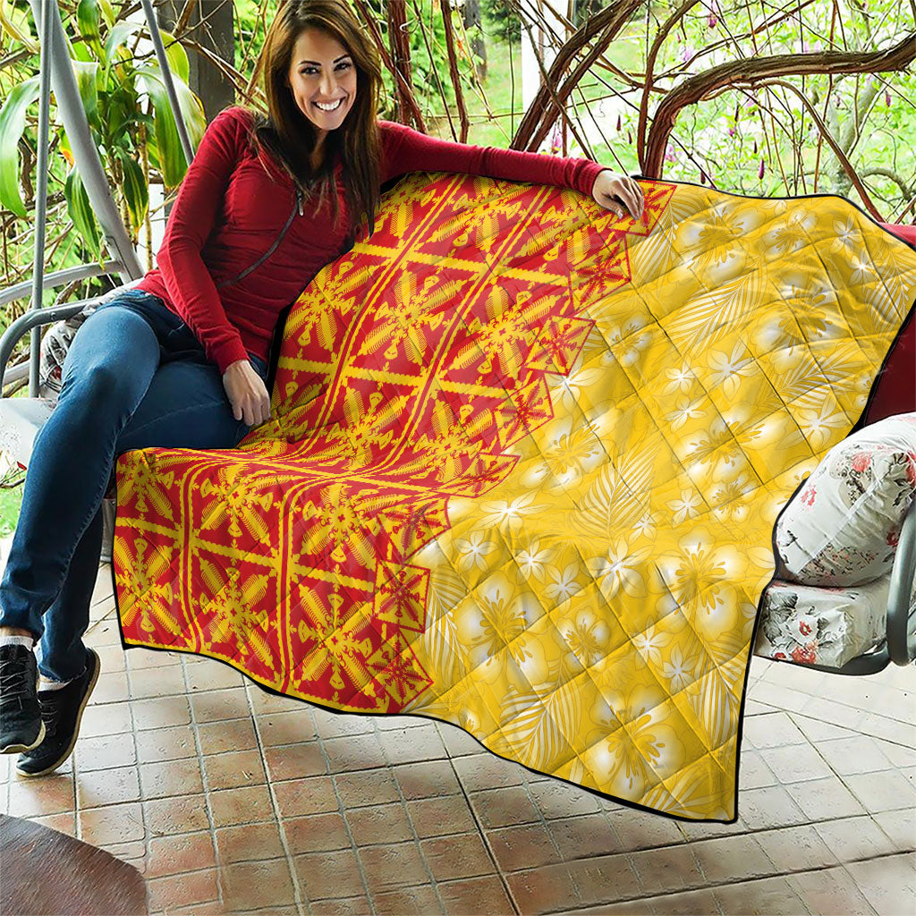 Kahili Quilt Hawaii Quilt Tropical Flower Seamless Half Style