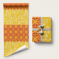Kahili Quilt Hawaii Wrapping Paper Tropical Flower Seamless Half Style