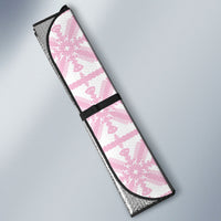 Pastel Pink Kahili Quilt Hawaii Auto Sun Shade Tropical Flower Seamless Half Style