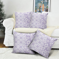 Pastel Purple Kahili Quilt Hawaii Pillow Cover Tropical Flower Seamless Half Style