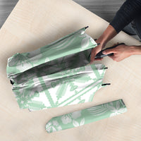 Pastel Green Kahili Quilt Hawaii Umbrella Tropical Flower Seamless Half Style