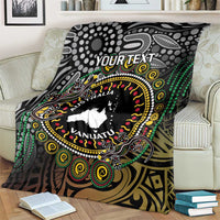 Personalised Australia And Vanuatu Blanket Aboriginal Lizard Polynesia Ni-Van Pig Tusk LT14 - Polynesian Pride