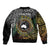 Personalised Australia And Vanuatu Bomber Jacket Aboriginal Lizard Polynesia Ni-Van Pig Tusk