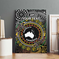 Personalised Australia And Vanuatu Canvas Wall Art Aboriginal Lizard Polynesia Ni-Van Pig Tusk LT14 - Polynesian Pride