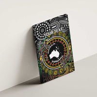 Personalised Australia And Vanuatu Canvas Wall Art Aboriginal Lizard Polynesia Ni-Van Pig Tusk LT14 - Polynesian Pride