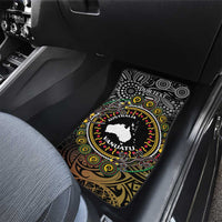 Personalised Australia And Vanuatu Car Mats Aboriginal Lizard Polynesia Ni-Van Pig Tusk LT14 - Polynesian Pride