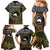 Personalised Australia And Vanuatu Family Matching Mermaid Dress and Hawaiian Shirt Aboriginal Lizard Polynesia Ni-Van Pig Tusk