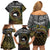 Personalised Australia And Vanuatu Family Matching Off Shoulder Short Dress and Hawaiian Shirt Aboriginal Lizard Polynesia Ni-Van Pig Tusk