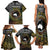 Personalised Australia And Vanuatu Family Matching Tank Maxi Dress and Hawaiian Shirt Aboriginal Lizard Polynesia Ni-Van Pig Tusk